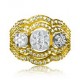 Designer Ring with Certified Diamonds in 18k Gold - LAR10124W